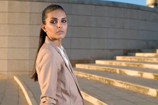 istock Brunette girl dressed with blazer 175517170