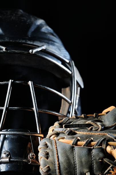 istock Baseball catchers mask and glove 175517493