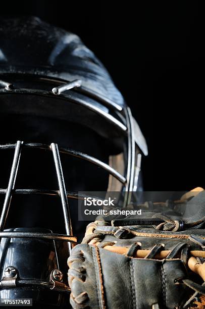 Baseball Catchers Mask And Glove Stock Photo - Download Image Now - Baseball - Sport, Baseball Glove, Baseball Helmet