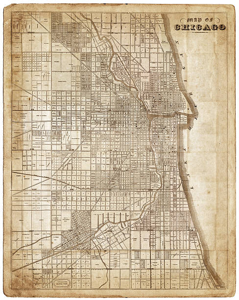 ilustraciones, imágenes clip art, dibujos animados e iconos de stock de 1.857 mapa de chicago - vin01