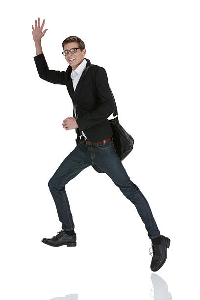 istock Businessman walking and waving hand 175518741