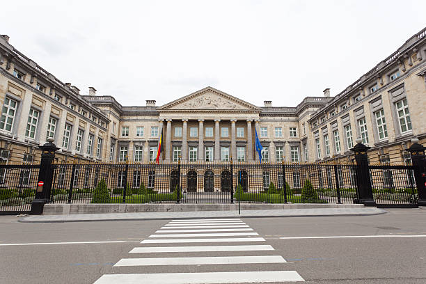 Belgian Parliament In Brussels stock photo
