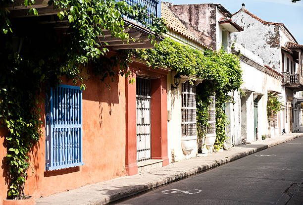 istock colonial architecture: colorful house facades in a sunny afternoon 175519901