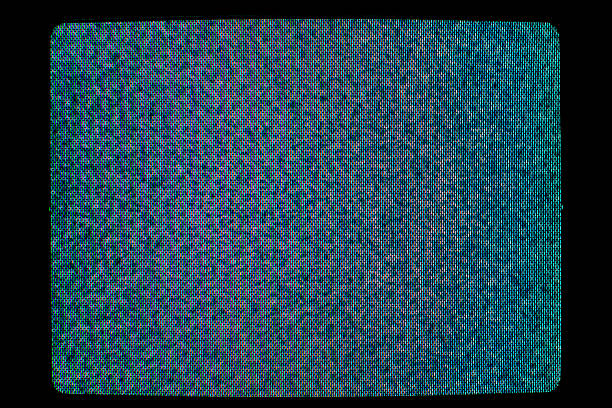 Close-up of television static Authentic static on a television screen. tv static stock pictures, royalty-free photos & images