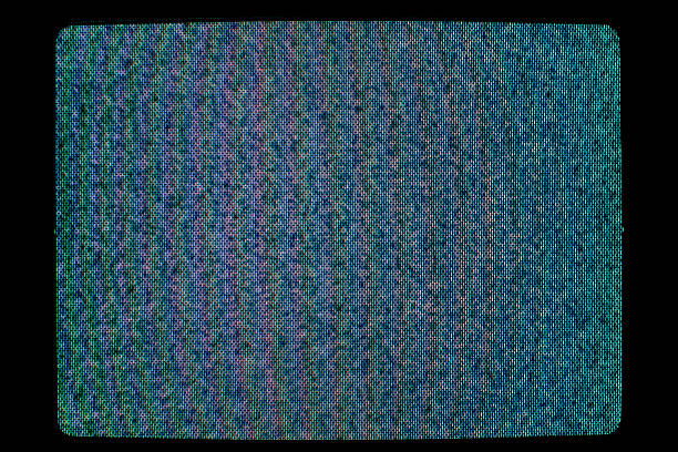 Close-up of television static Authentic static on a television screen. strong grain stock pictures, royalty-free photos & images