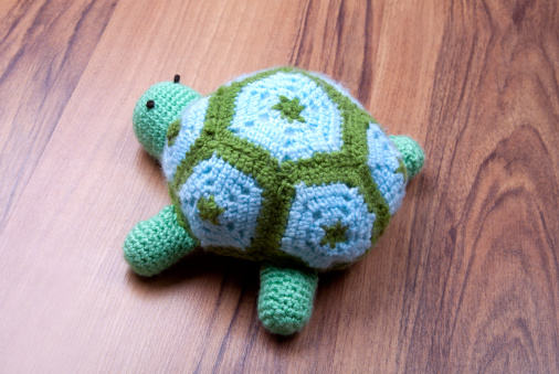 hand made cute knit turtle