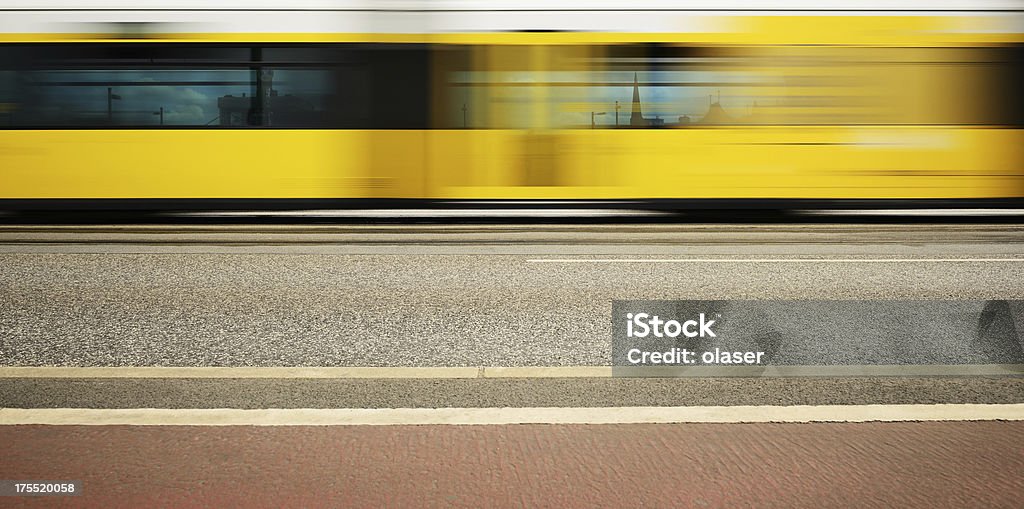 Motion blurred Berlin tram "Environment friendly tram on bridge, motion blurred" Cable Car Stock Photo