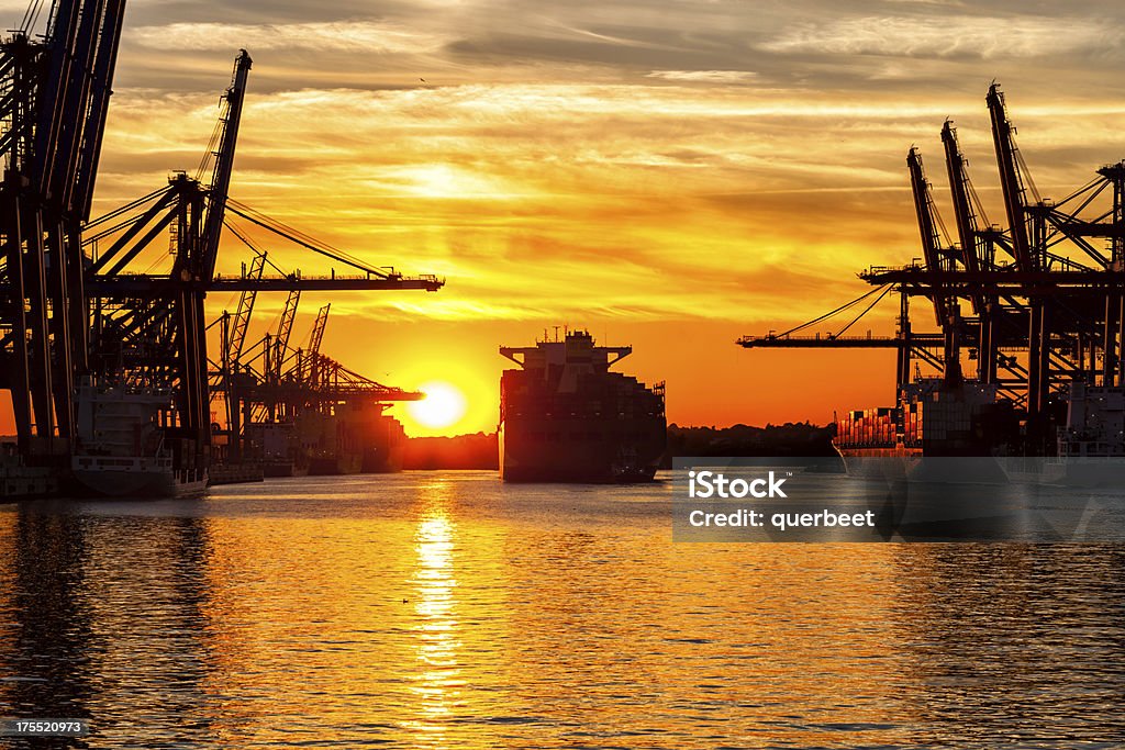 Container-Terminal in Hamburg - Lizenzfrei Hamburg Stock-Foto