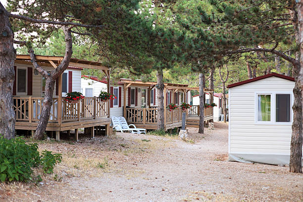 Mobile homes, Croatia stock photo