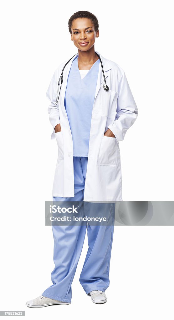 Zuversichtlich African American Frauen Healthcare Arbeiter-isoliert - Lizenzfrei Arzt Stock-Foto