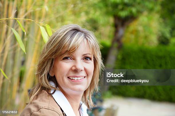 Happy Mature Woman Outdoor Portrait Stock Photo - Download Image Now - Women, One Woman Only, Portrait