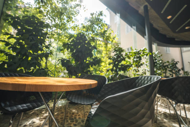 istock Cosy Bistro Patio With Big Plants 1755219712