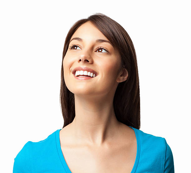 Cute Woman Looking Away - Isolated