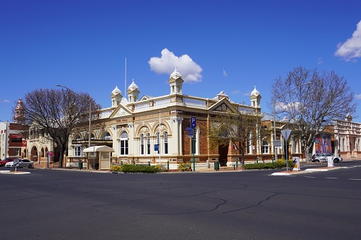 Inverell, New South Wales, Australia, September 26, 2023.\nThe town hall is one of many heritage-listed buildings in town