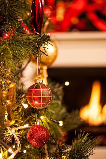 istock Christmas Decoration with Ornaments and Holiday Lights 175522097