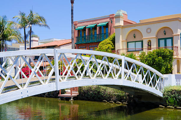 istock Canal with bridge and houses in Venice, CA 175522473