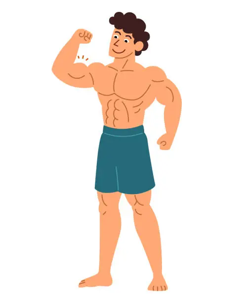 Vector illustration of A man with a good figure