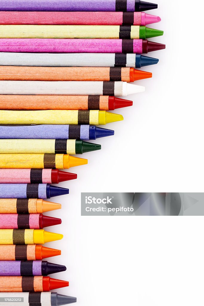 Bunten Bleistift Buntstifte auf weißem Hintergrund - Lizenzfrei Wachsmalstift Stock-Foto