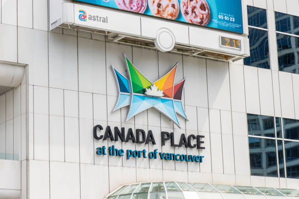 logo of canada place - pan pacific hotel imagens e fotografias de stock