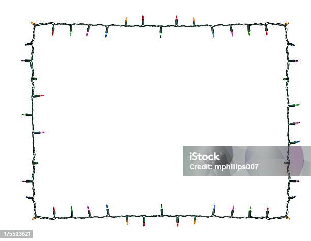 Photo libre de droit de Illuminations De Noël banque d'images et plus d'images libres de droit de Guirlande lumineuse - Décoration de fête - Guirlande lumineuse - Décoration de fête, Bordure, Objet ou sujet détouré