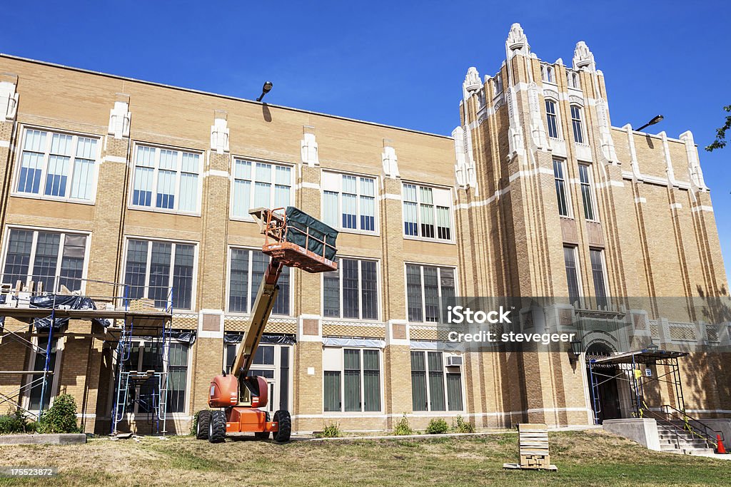 School Renovation in Washington Heights, Chicago  School Building Stock Photo