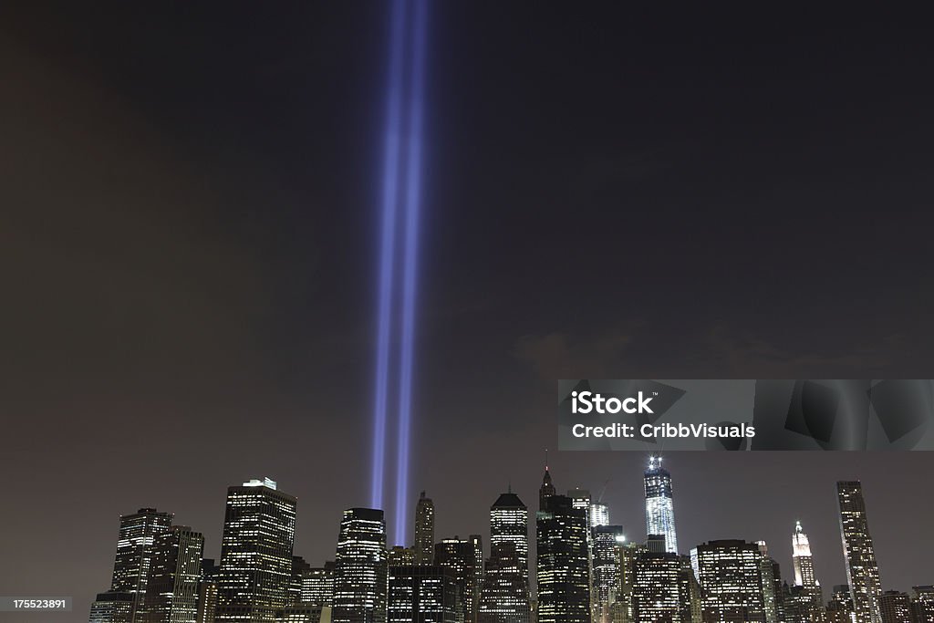 11 сентября Всемирный торговый центр Memorial свет Нью-Йорке в 2006 году - Стоковые фото 2012 роялти-фри