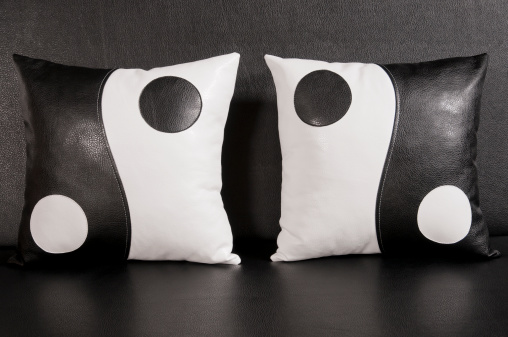 Pillows with the yin-yang design...