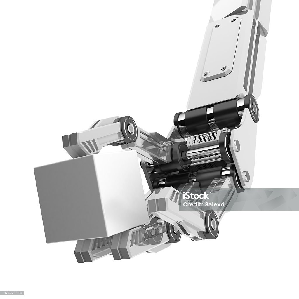 Манипулятор робота - Стоковые фото Белый фон роялти-фри