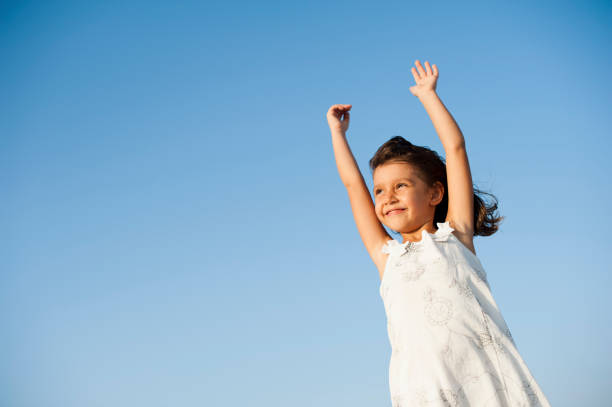 istock Cute Little Girl and  Sky 175525083