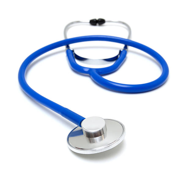 Stethoscope close-up  isolated on white background