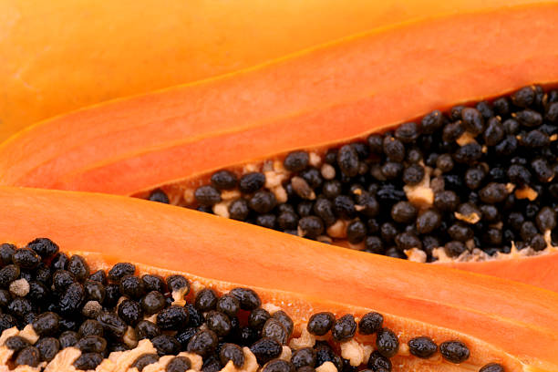 Ripe Papaya close-up Ripe Papaya close-up papaya stock pictures, royalty-free photos & images