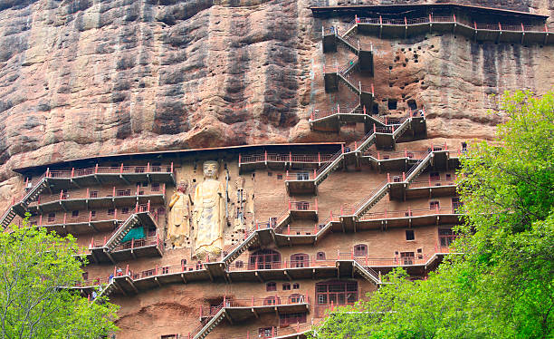 istock Ancient Famous buddha face of Maiji Mountain 175526598