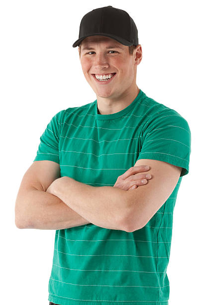 istock Young man standing with arms crossed and laughing 175527665