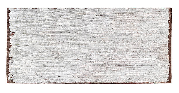 old piezas de madera antigua blanco de planchar. - wood sign old plank fotografías e imágenes de stock