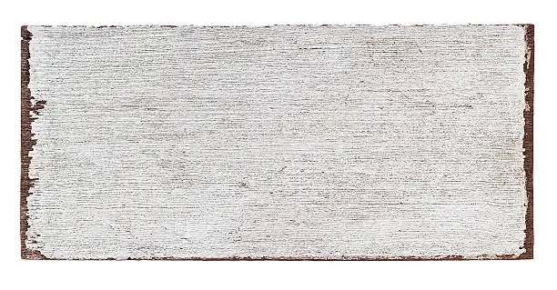 Photo of Old piece of white weathered wood board.