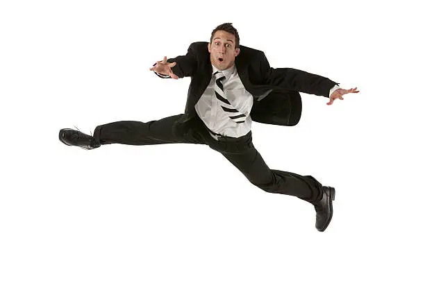 Businessman falling