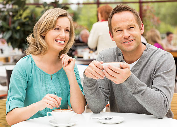 istock Happy Couple At Cafe 175528242