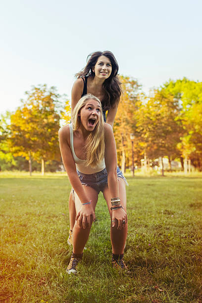 istock Best friends having fun in the park 175528283