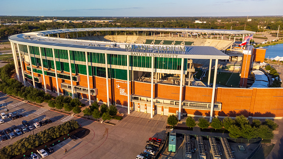 Waco, TX - September 22, 2023: McLane Stadium, home of the Baylor University Bears football team.