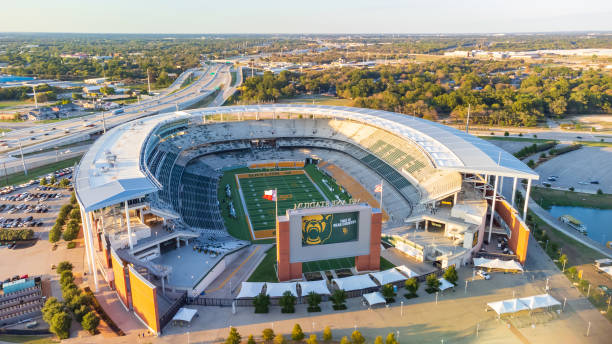 McLane Stadium in home of the Baylor University Bears football team. Waco, TX - September 22, 2023: McLane Stadium, home of the Baylor University Bears football team. baylor university football stock pictures, royalty-free photos & images