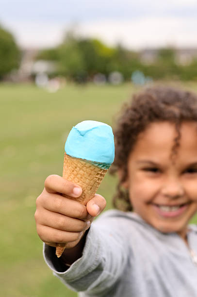 istock Child (6-7) Showing Off Her Ice Cream 175528951