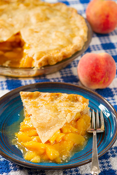 아늑함 복숭아색 파이 - peach pie 뉴스 사진 이미지