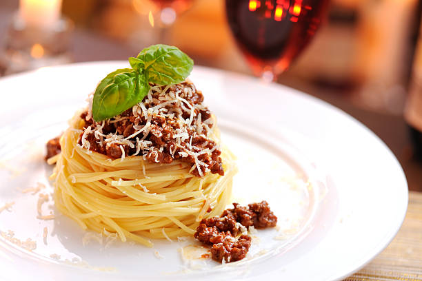 istock Spaghetti bolognese with parmesan cheese 175530113