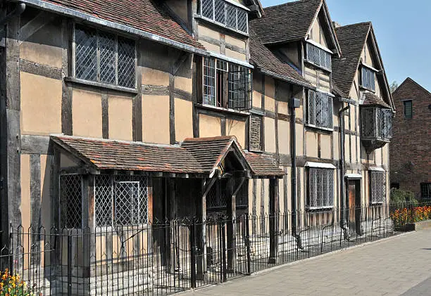 "Shakespeare's Birthplace (1564) in Stratford-upon-Avon, Warwickshire England."