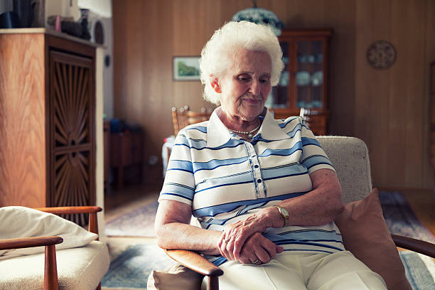 istock pensive lonely senior woman 175530899