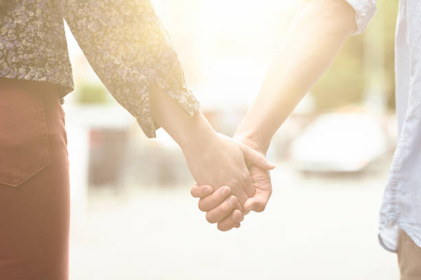 istock Holding hands, caucasian couple in love 175531753