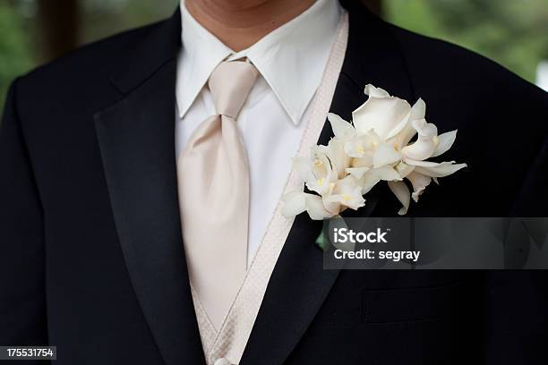 Ansteckblume Für Den Bräutigam Stockfoto und mehr Bilder von Anzug - Anzug, Beige, Blume