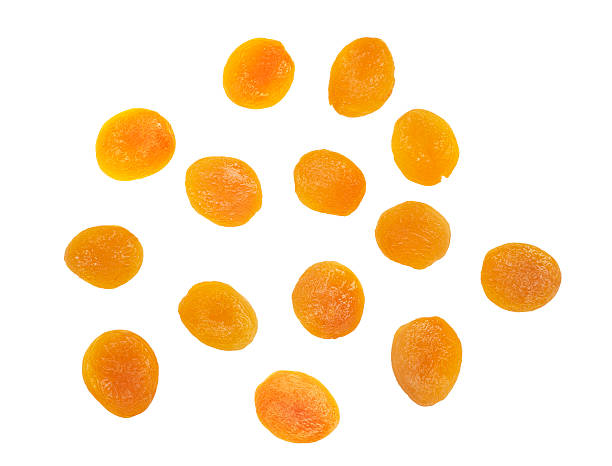 getrocknete aprikosen clipping path (klicken sie hier, um weitere informationen) - dried apricot stock-fotos und bilder