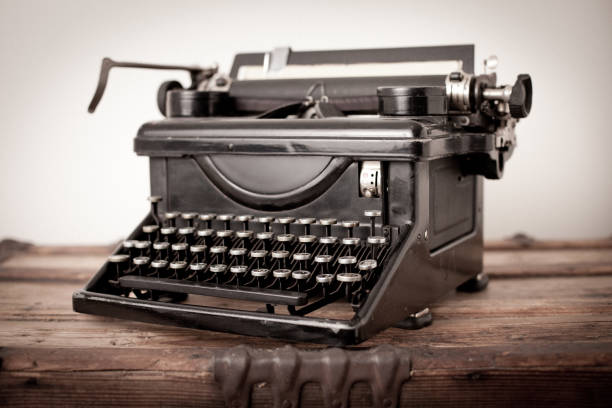 istock Vintage Black, Manual Typewriter, on White Background 175532825
