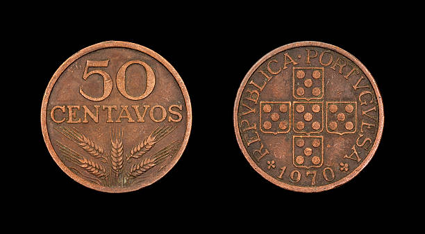 Fifty-Centavos-Coin stock photo